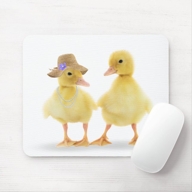 Niedliches Ducklein auf Weiß Mousepad (Mit Mouse)