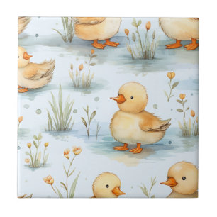 Niedliches Duckling-Muster Fliese