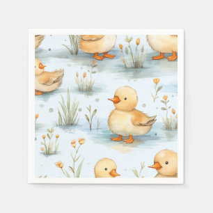 Niedliches Duckling-Muster Serviette