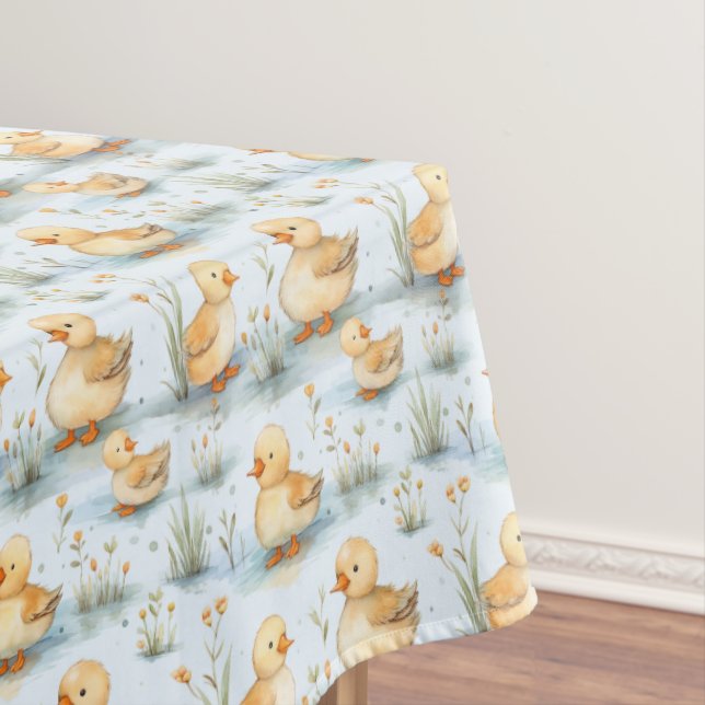Niedliches Duckling-Muster Tischdecke (Beispiel)