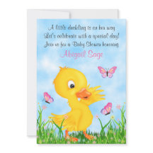 Niedliches Duckling und Schmetterlinge Girl Baby D