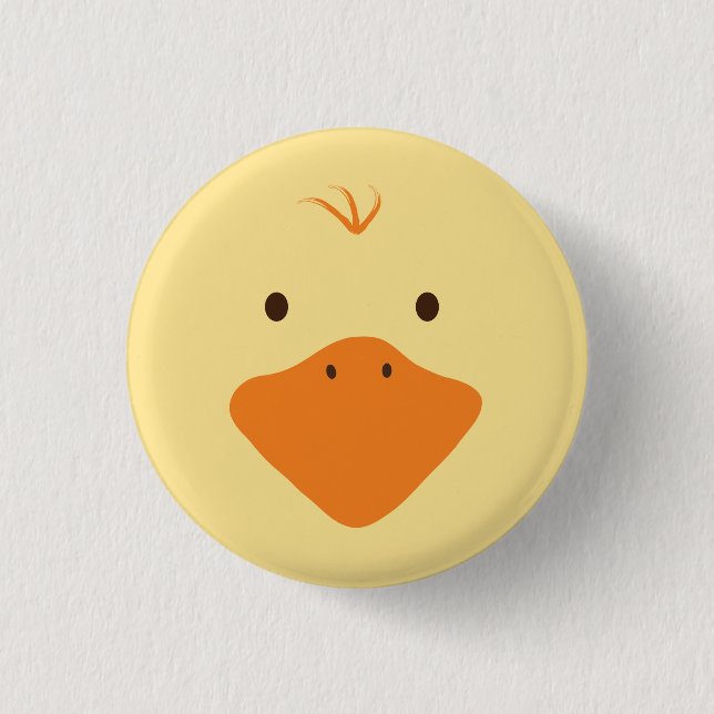 Niedliches Ducky Face Button (Vorderseite)