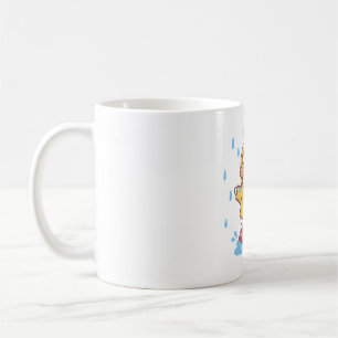 Niedliches Ducky in gelbem Regenmantel Kaffeetasse