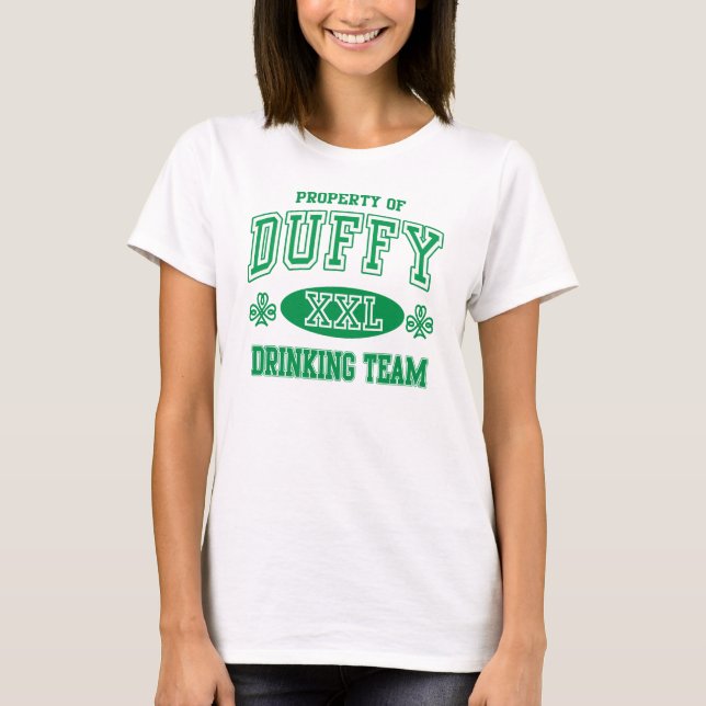 Niedliches Duffy irisches trinkendes Team T-Shirt (Vorderseite)