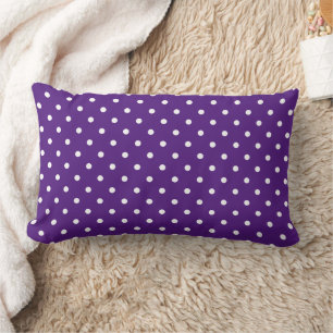 Niedliches dunkles, Lila Polka Dots Muster Lendenkissen