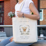 Niedliches Dusky Deer Floral Wappen jeden Geburtst Tragetasche<br><div class="desc">Wenn Sie weitere Anpassungen benötigen,  schreiben Sie mir bitte an yellowfebstudio@gmail.com.</div>