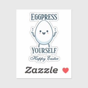 Niedliches "Eggpress Yourself" Aufkleber