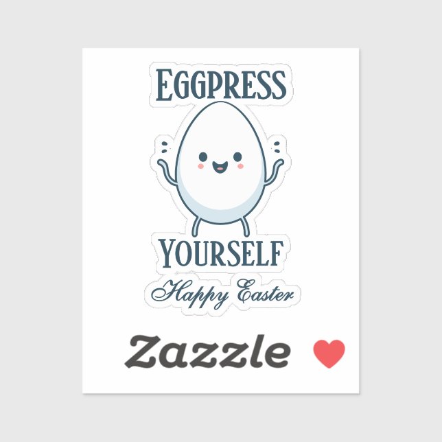 Niedliches "Eggpress Yourself" Aufkleber (Blatt)