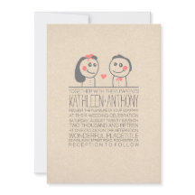 Niedliches Ehepaar, moderne Hochzeitseinladung