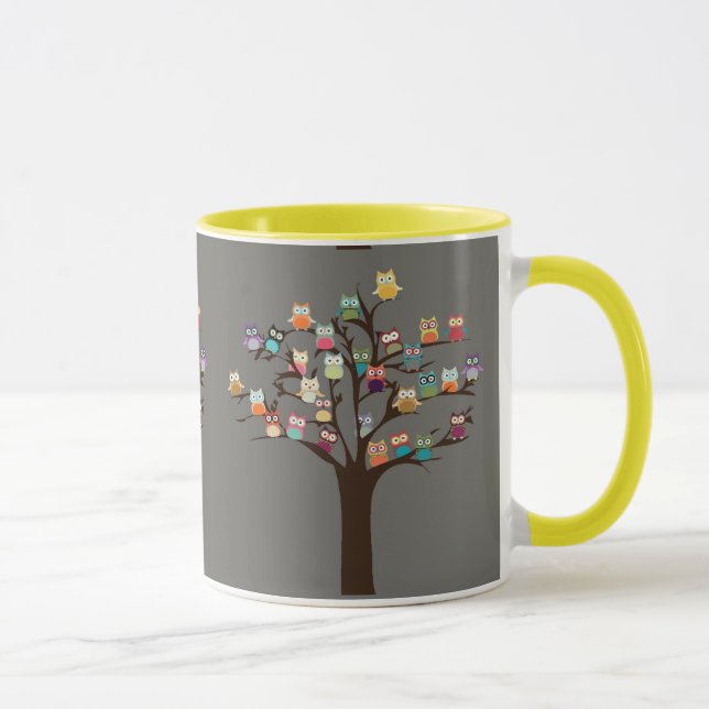 Niedliches Ei auf Baum | Hintergrund Tasse (Rechts)