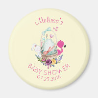 Niedliches Ei, rosa Flamingo & Bunny, Babydusche