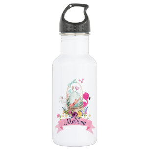 Niedliches Ei, rosa Flamingo & Bunny, /w Ribbon Edelstahlflasche