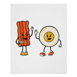Niedliches Ei und Bacon Poster