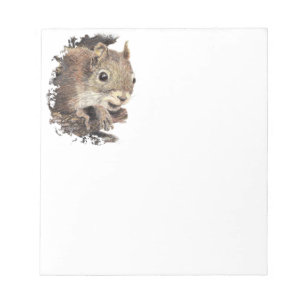 Niedliches Eichhörnchen, Aquarelltierart Notizblock
