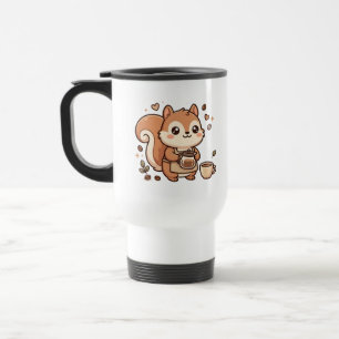 Niedliches Eichhörnchen-Barista-Reisemug Reisebecher