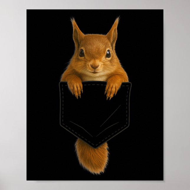 Niedliches Eichhörnchen Cket Funny für Männer Frau Poster (Vorne)