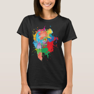 Niedliches Eichhörnchen Farbiger Pop Farbschimmer T-Shirt