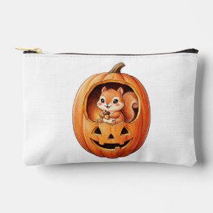 Niedliches Eichhörnchen in Halloween-Kürbis Jack o Zubehörtasche