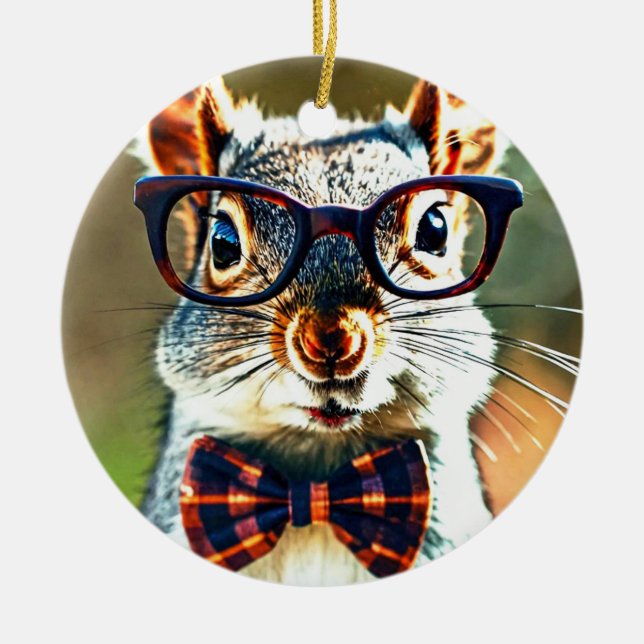 Niedliches Eichhörnchen Keramik Ornament (Vorne)