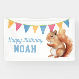 Niedliches Eichhörnchen, Kindergeburtstag Party Banner