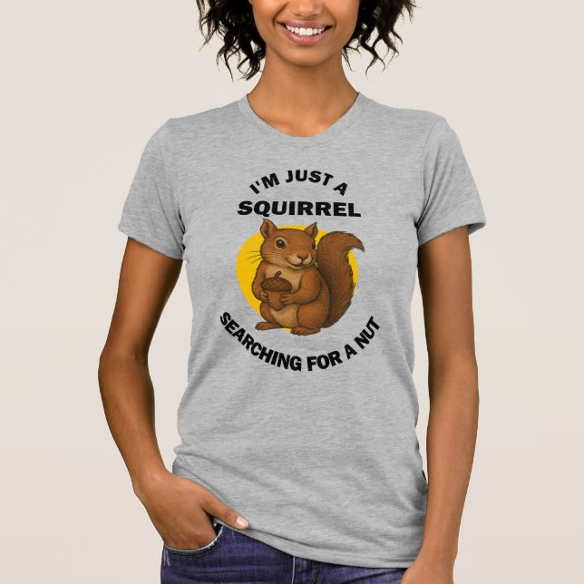 Niedliches Eichhörnchen mit Acorn Woodland Animal  T-Shirt (Vorderseite)