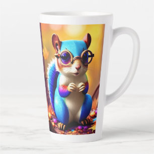 Niedliches Eichhörnchen mit Brille Milchtasse