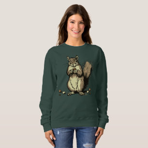 Niedliches Eichhörnchen mit Nüssen für Tierliebhab Sweatshirt