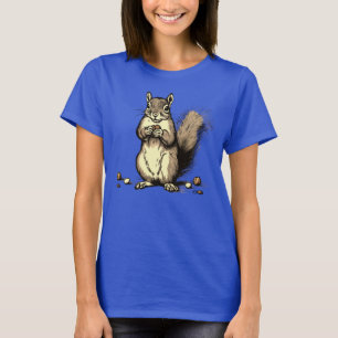 Niedliches Eichhörnchen mit Nüssen für Tierliebhab T-Shirt
