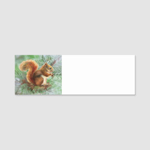 Niedliches Eichhörnchen Namensschild
