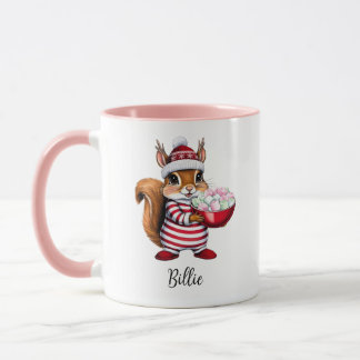 Niedliches Eichhörnchen Personalisierte Weihnachts Tasse