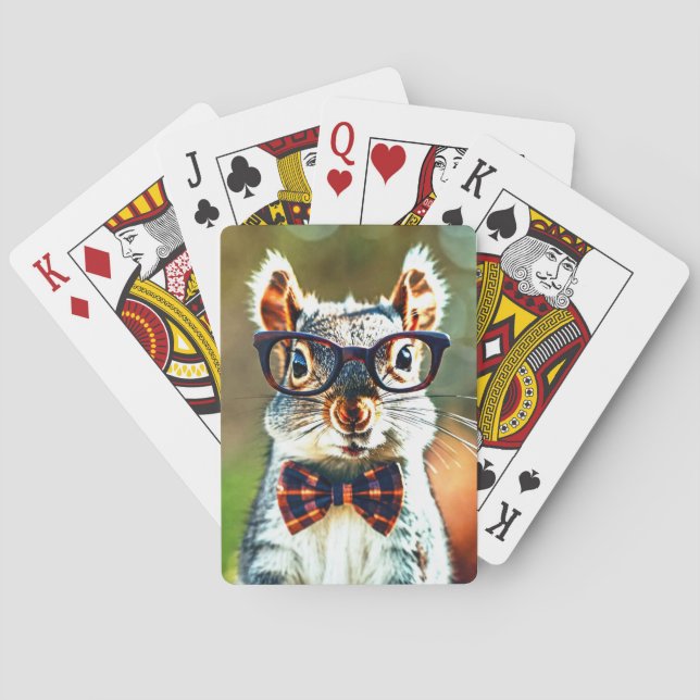 Niedliches Eichhörnchen Spielkarten (Rückseite)