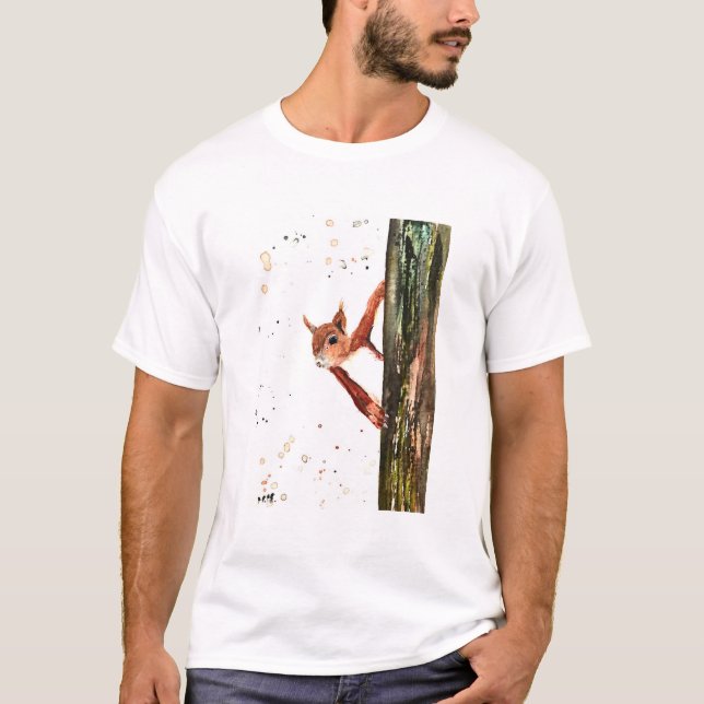 Niedliches Eichhörnchen T-Shirt (Vorderseite)