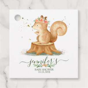 Niedliches Eichhörnchen Wildtier Baby Hallo Party Geschenkanhänger