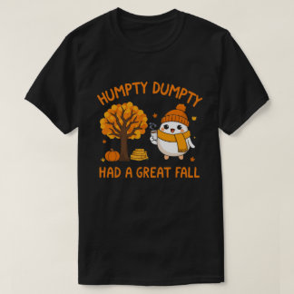 Niedliches Eierzeichen Pumpkin Herbst Illustration T-Shirt
