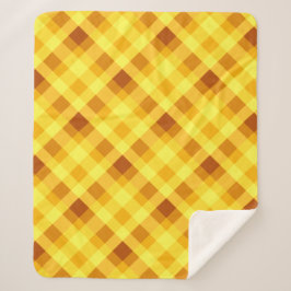 Niedliches Eigelb Gelb Kariertes Mittel Sherpa Bla Sherpadecke