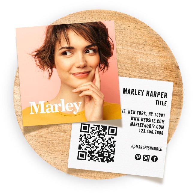 Niedliches einfaches Berufliches Foto für Spaß und Quadratische Visitenkarte (Von Creator hochgeladen)