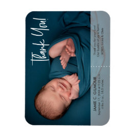 Niedliches Einfaches Dankeschön an Baby Name Foto Magnet