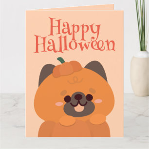 Niedliches Einfaches Halloween-Party Dankeskarte