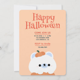 Niedliches Einfaches Halloween-Party Einladung