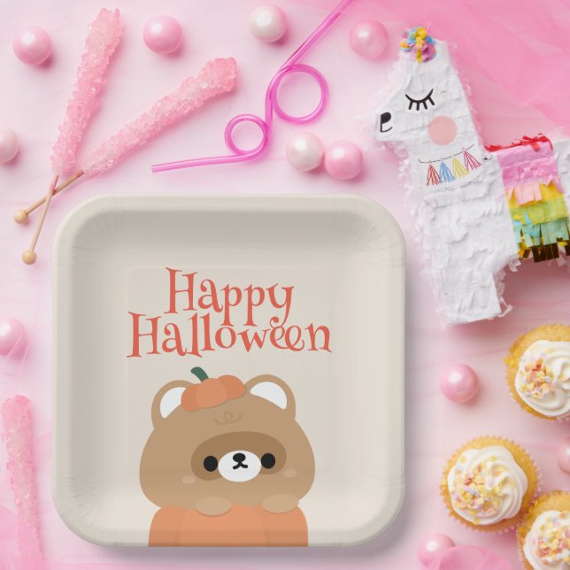 Niedliches Einfaches Halloween-Party Pappteller (Party)