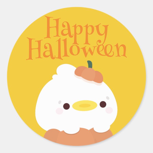 Niedliches Einfaches Halloween-Party Runder Aufkleber (Vorderseite)