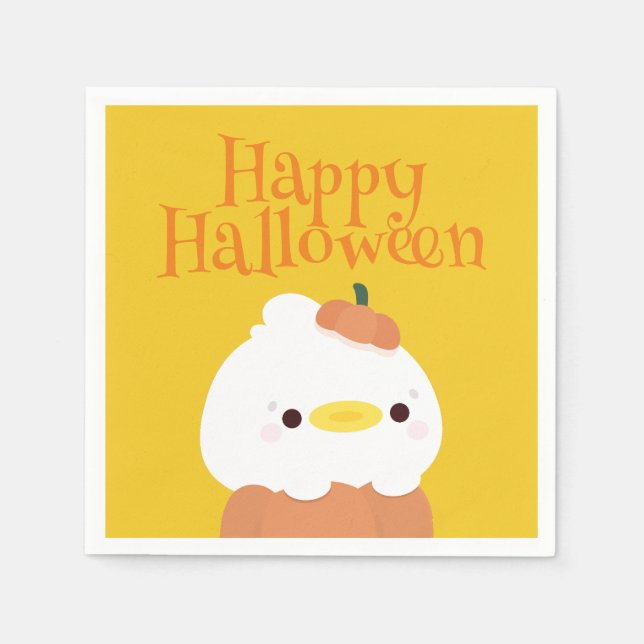 Niedliches Einfaches Halloween-Party Serviette (Vorderseite)