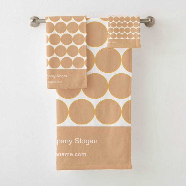Niedliches, einfaches, hellbraunes rundes Badezimm Badhandtuch Set (Insitu)