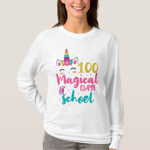 Niedliches Einhorn 100 magische Schultage T-Shirt