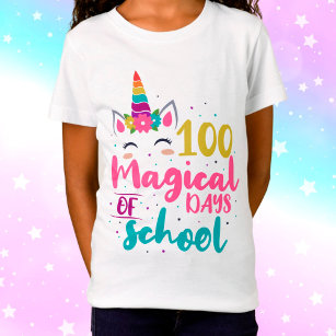 Niedliches Einhorn 100 magische Schultage T-Shirt