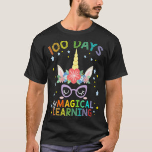 Niedliches Einhorn 100 Tage Magisches Lernen 100. T-Shirt