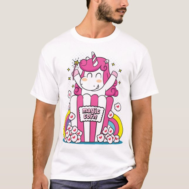 Niedliches Einhorn 2 T-Shirt (Vorderseite)