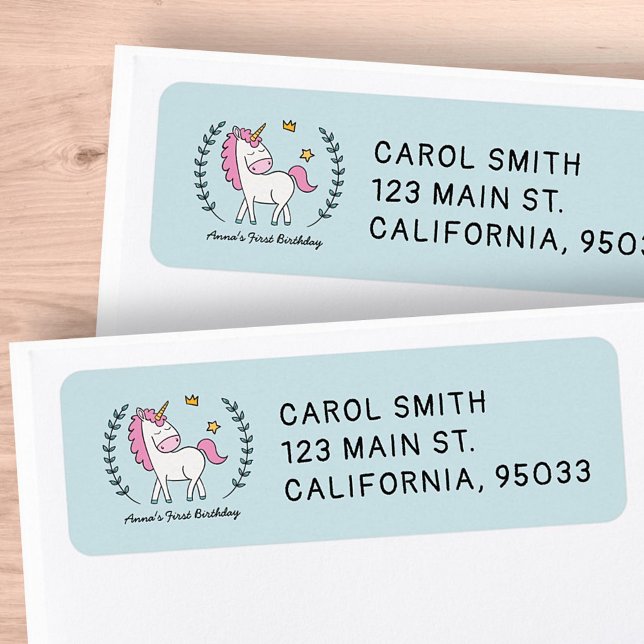 Niedliches Einhorn auf Laurels. Geburtstag (Von Creator hochgeladen)