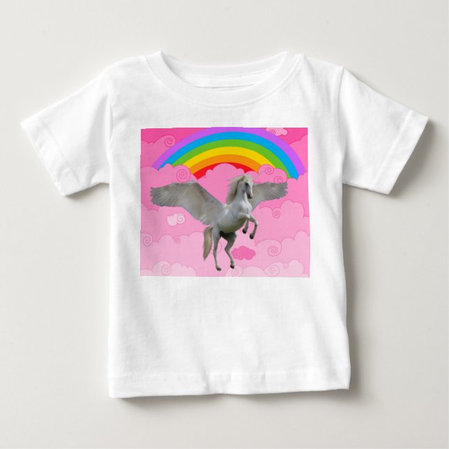 Niedliches Einhorn. Baby T-shirt (Vorderseite)