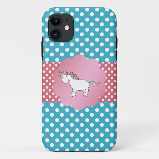 Niedliches Einhorn Case-Mate iPhone Hülle (Rückseite)